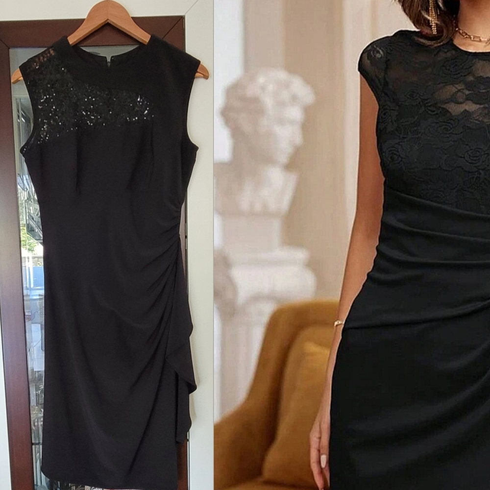 Elegant Black Lace Dress ❤️
